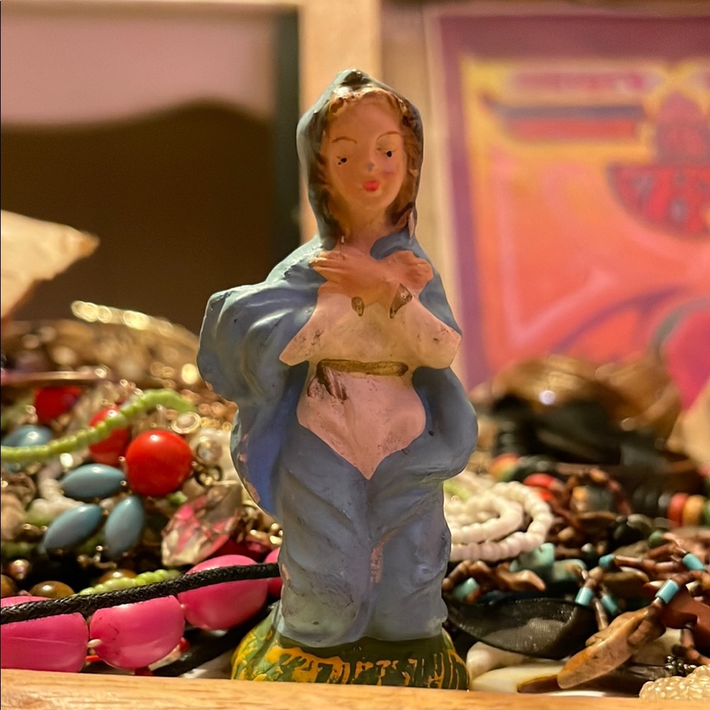 Vintage Ceramic Madonna Figurine
